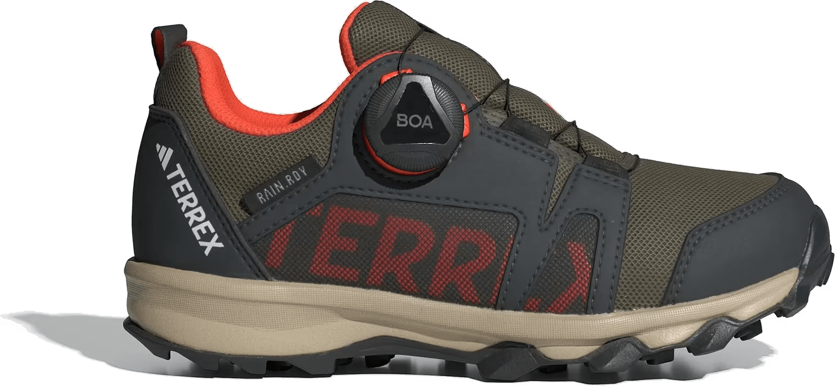 adidas Terrex Agravic BOA Rain.RDY Trail Olive Strata Semi Impact Orange Wonder Beige (GS)