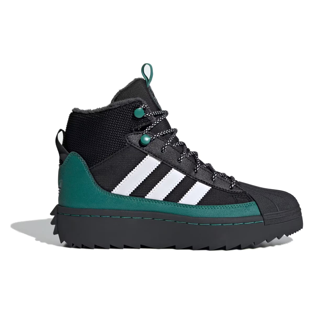 adidas Superstar Winter Trek Core Black Cloud White Active Green (GS)