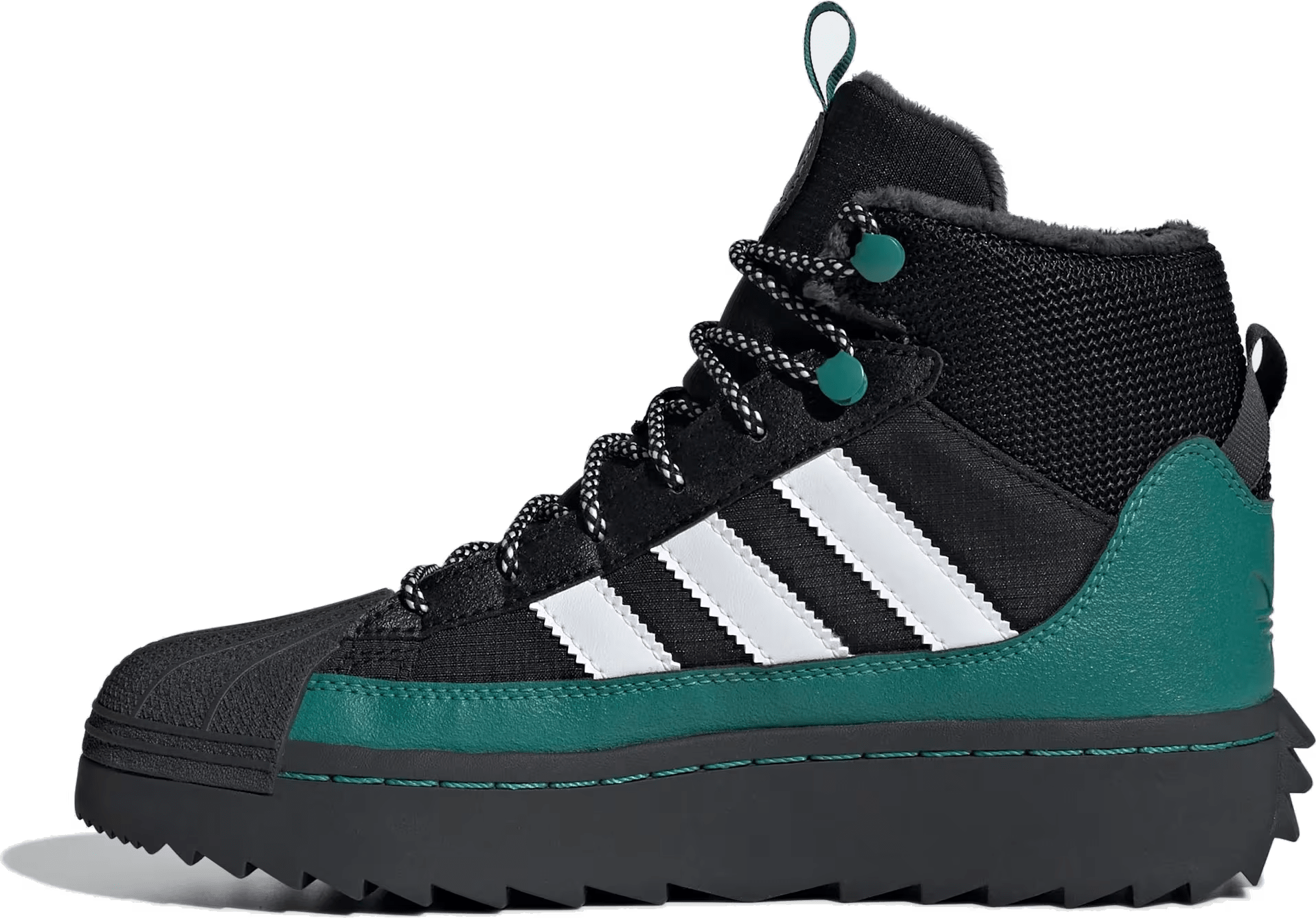 adidas Superstar Winter Trek Core Black Cloud White Active Green (GS)