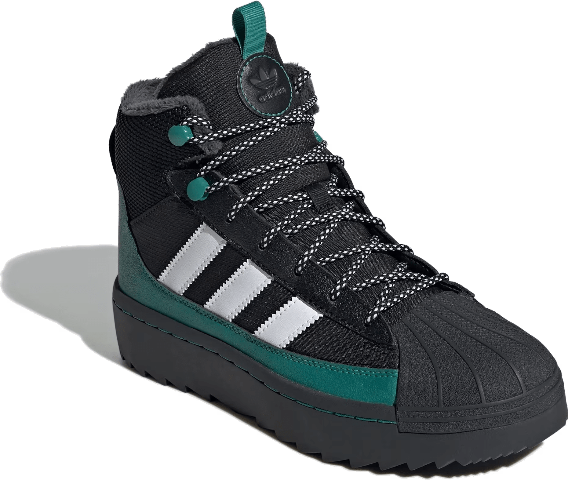 adidas Superstar Winter Trek Core Black Cloud White Active Green (GS)