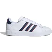 adidas Grand Court Cloud White Dark Blue Preloved Scarlet