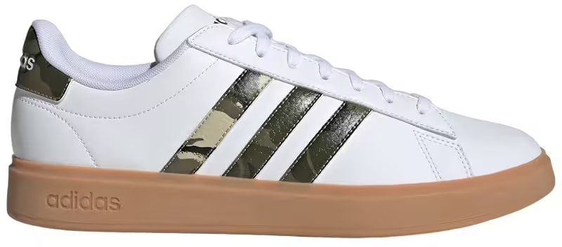 adidas Grand Court 2.0 Cloud White Olive Strata Putty Grey