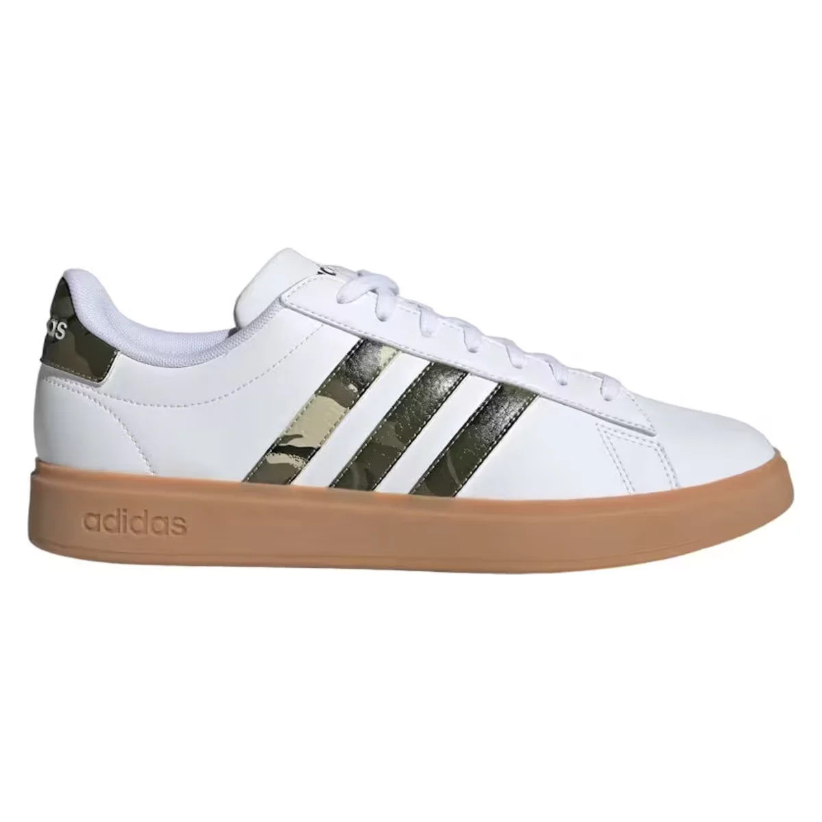 adidas Grand Court 2.0 Cloud White Olive Strata Putty Grey
