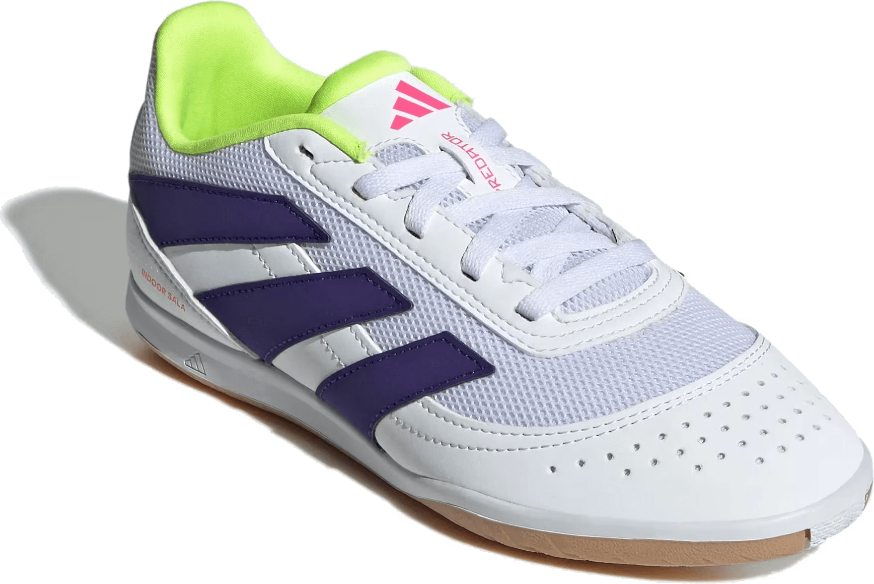 adidas Predator Club Indoor Sala Cloud White Collegiate Purple Lucid Lemon (GS)