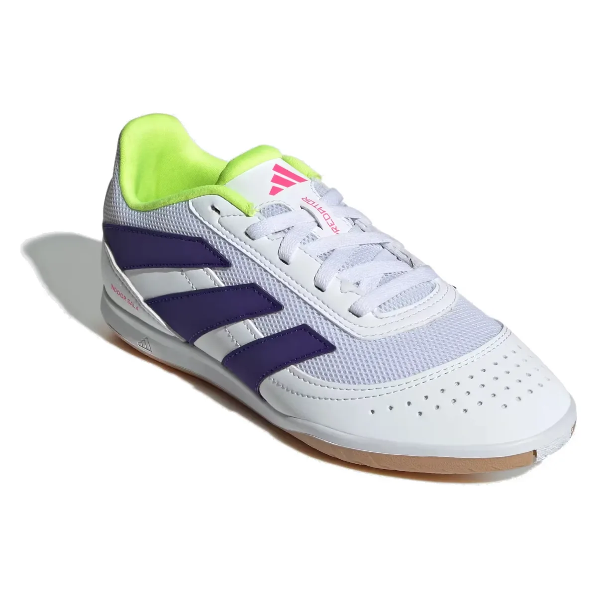 adidas Predator Club Indoor Sala Cloud White Collegiate Purple Lucid Lemon (GS)