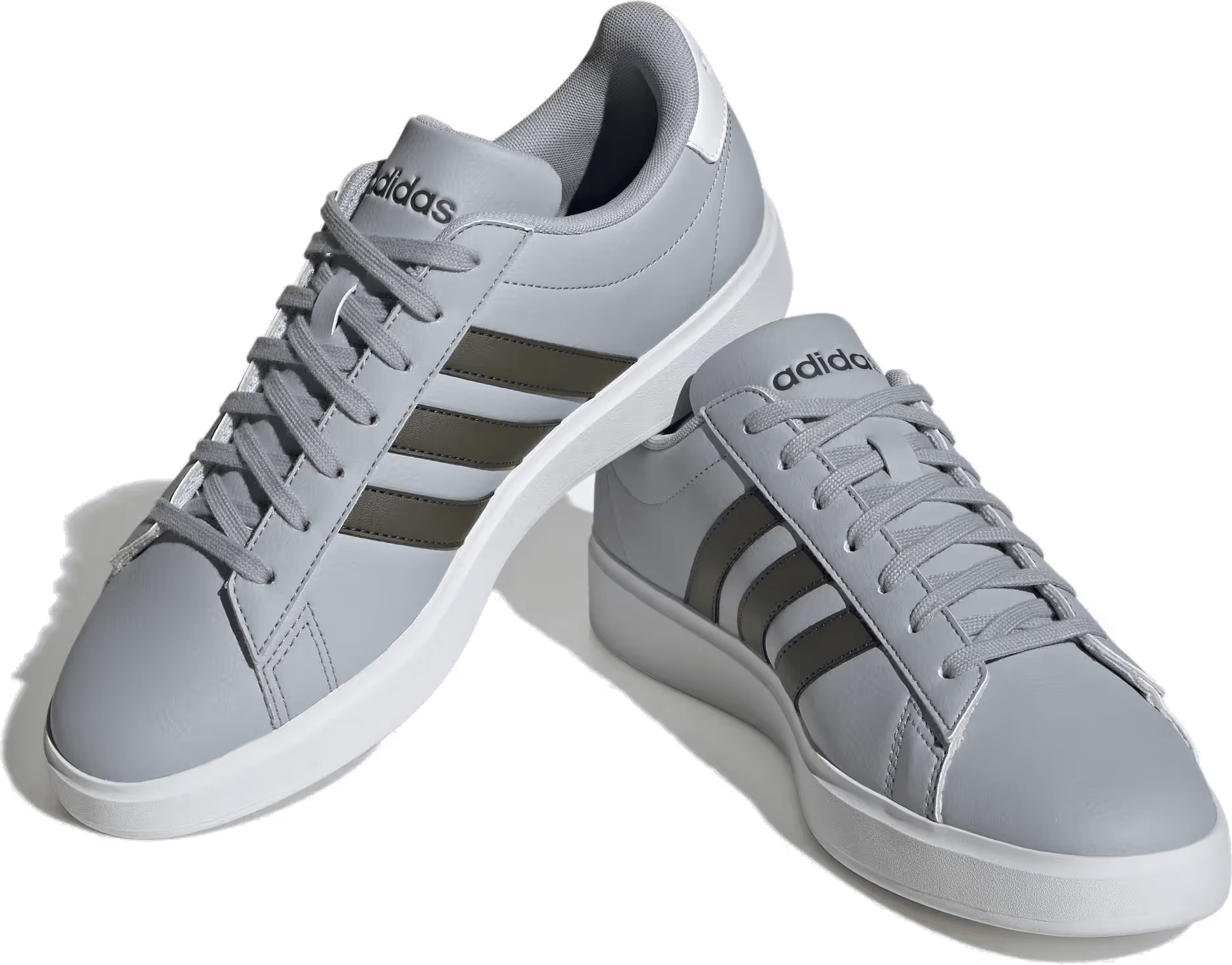 adidas Grand Court Halo Silver Shadow Olive Cloud White