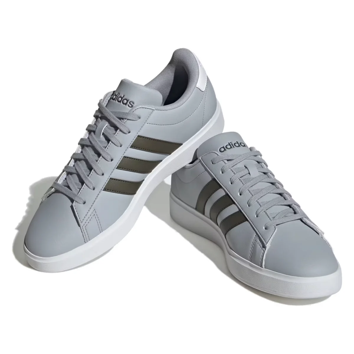 adidas Grand Court Halo Silver Shadow Olive Cloud White
