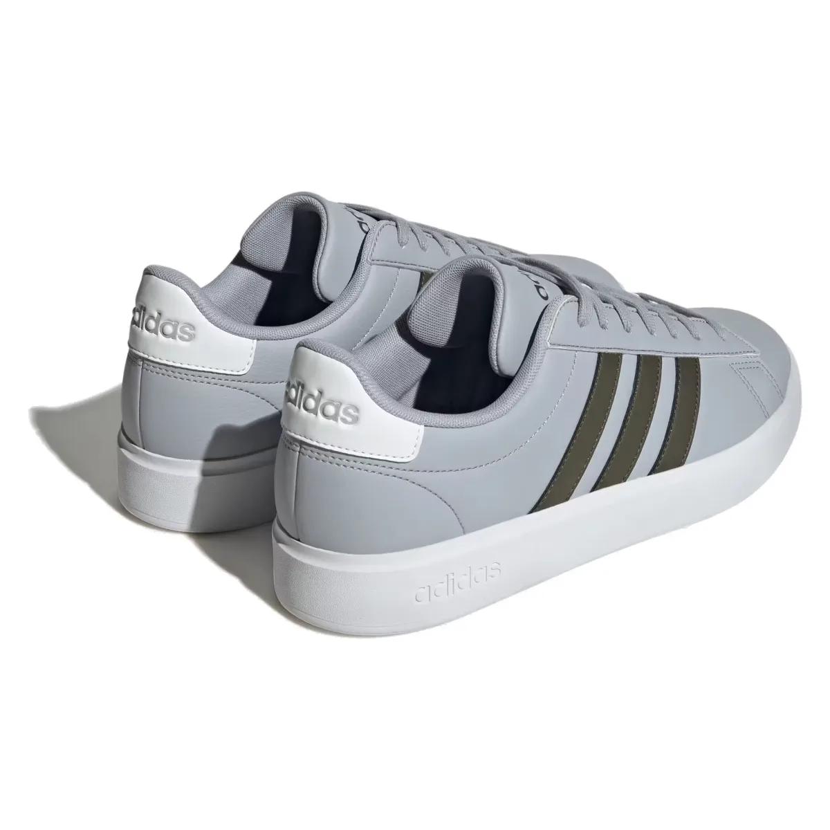 adidas Grand Court Halo Silver Shadow Olive Cloud White