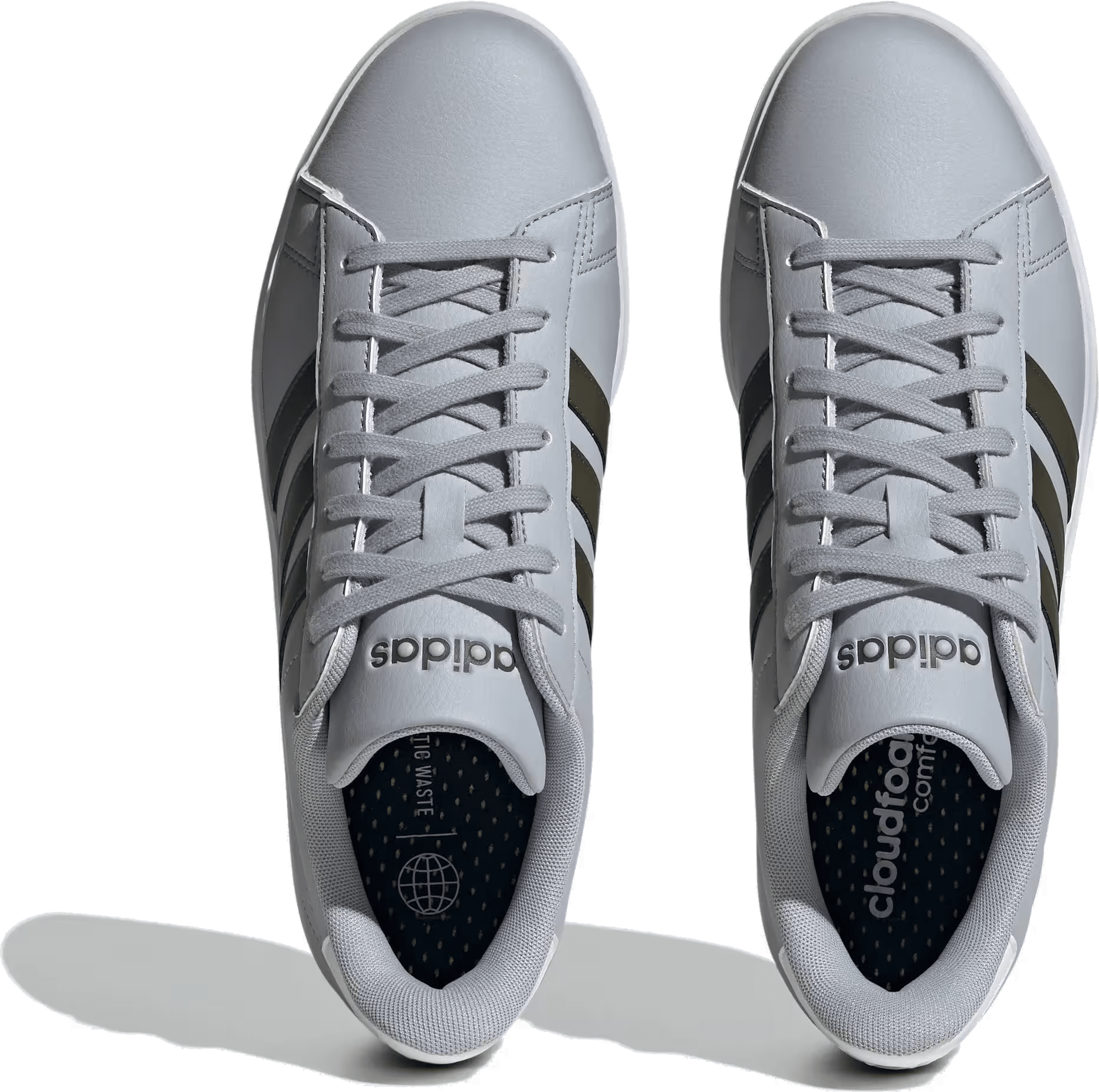 adidas Grand Court Halo Silver Shadow Olive Cloud White