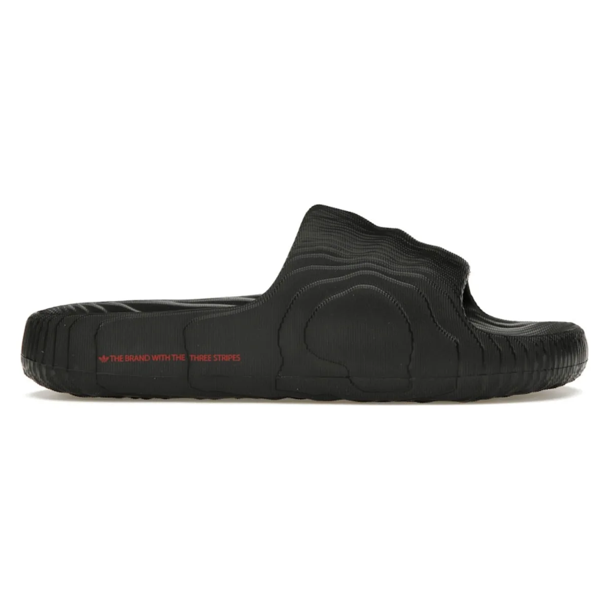 adidas Adilette 22 Slides Black Scarlet