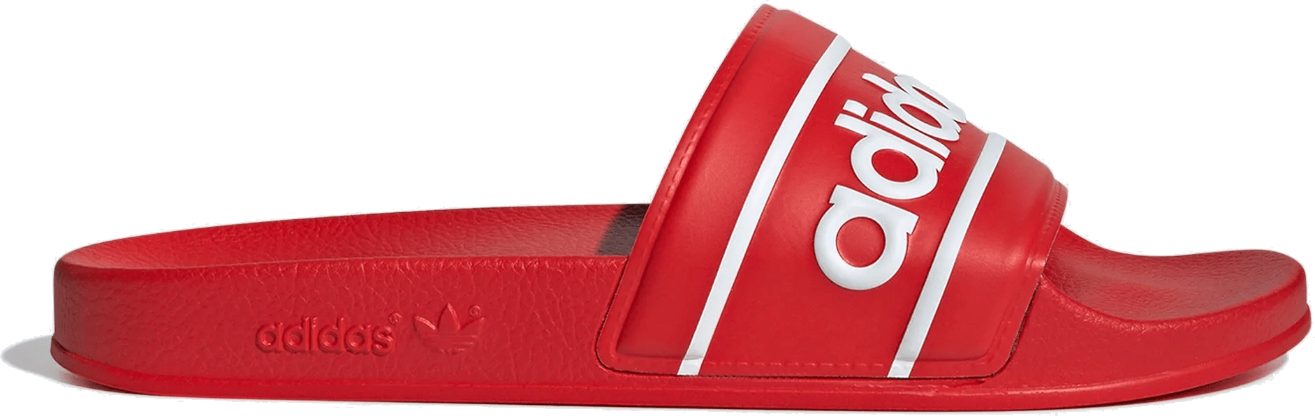 adidas Adilette Slides Red Cloud White