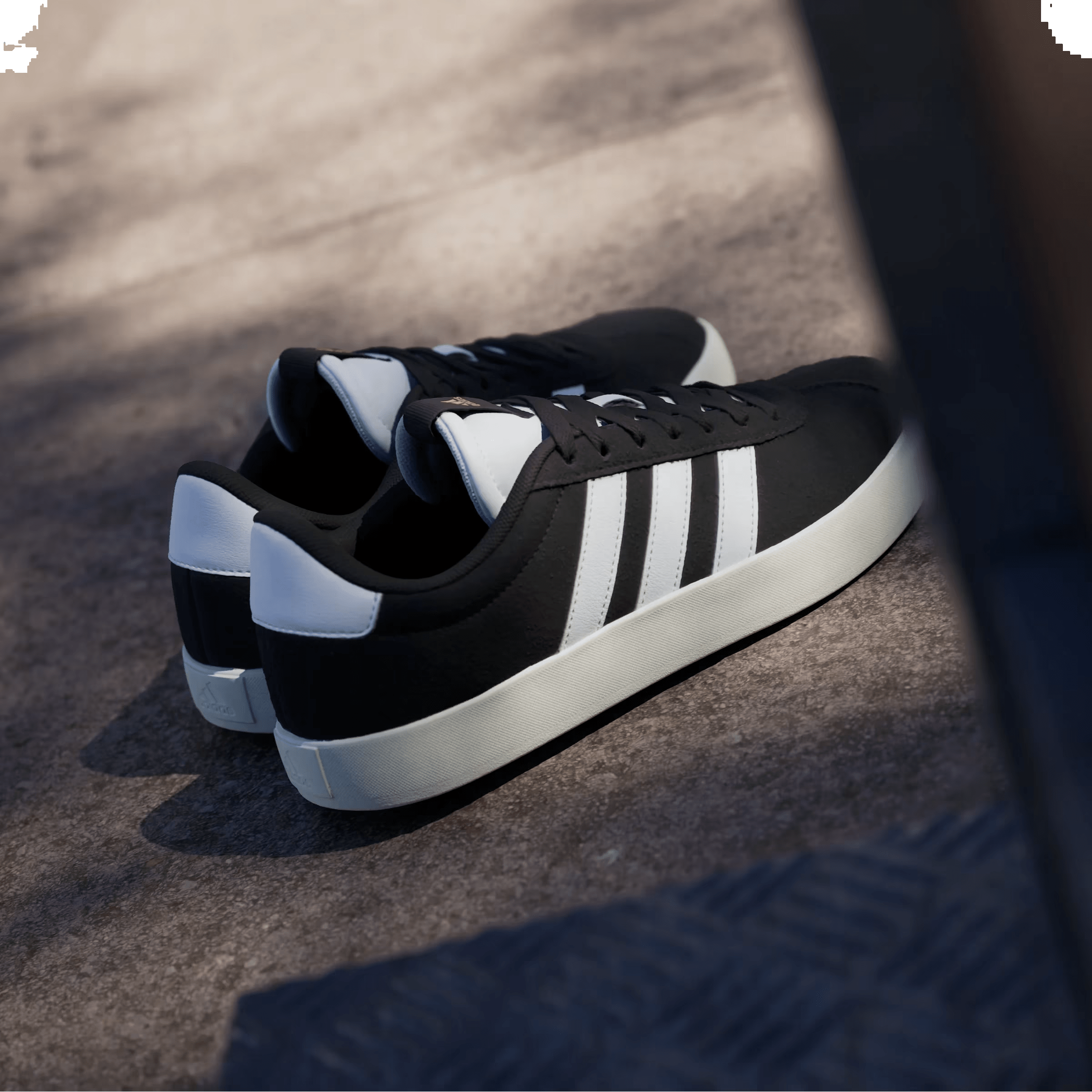 adidas Vl Court 3.0 Core Black Cloud White Gold Metallic (Women's)