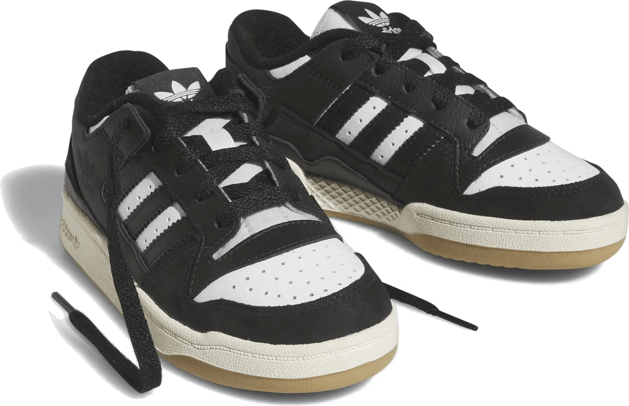 adidas Forum Low Core Black Cloud White Cream White (PS)