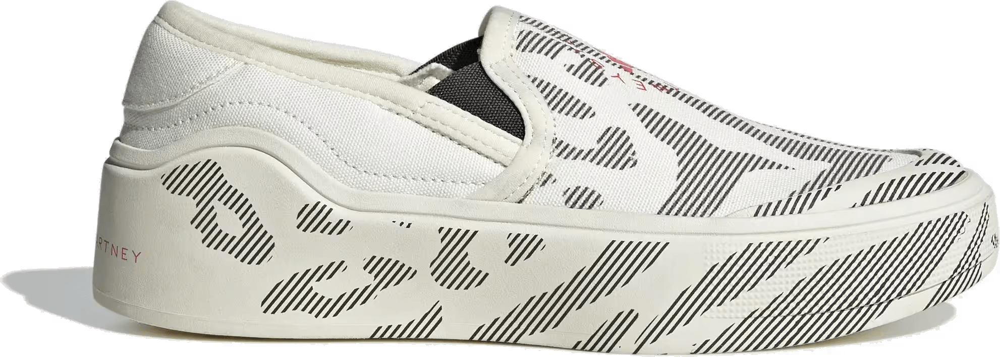 adidas Court Slip-On by Stella McCartney Off White Core Black Active Red