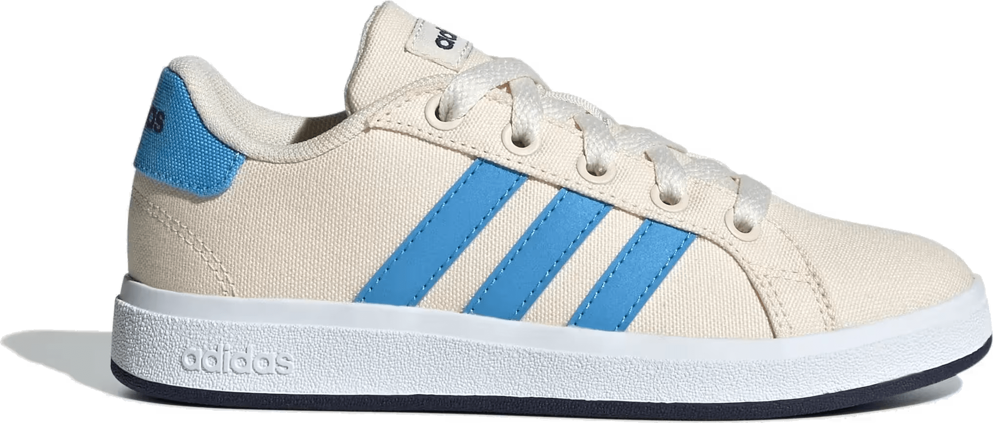 adidas Grand Court 2.0 Wonder White Blue Burst Shadow Navy (GS)