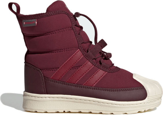 Adidas superstar high top red sales