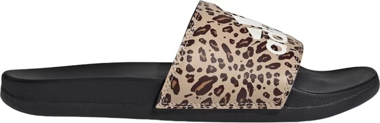 adidas Adilette Comfort Slides Core Black Off White Magic Beige (Women's)