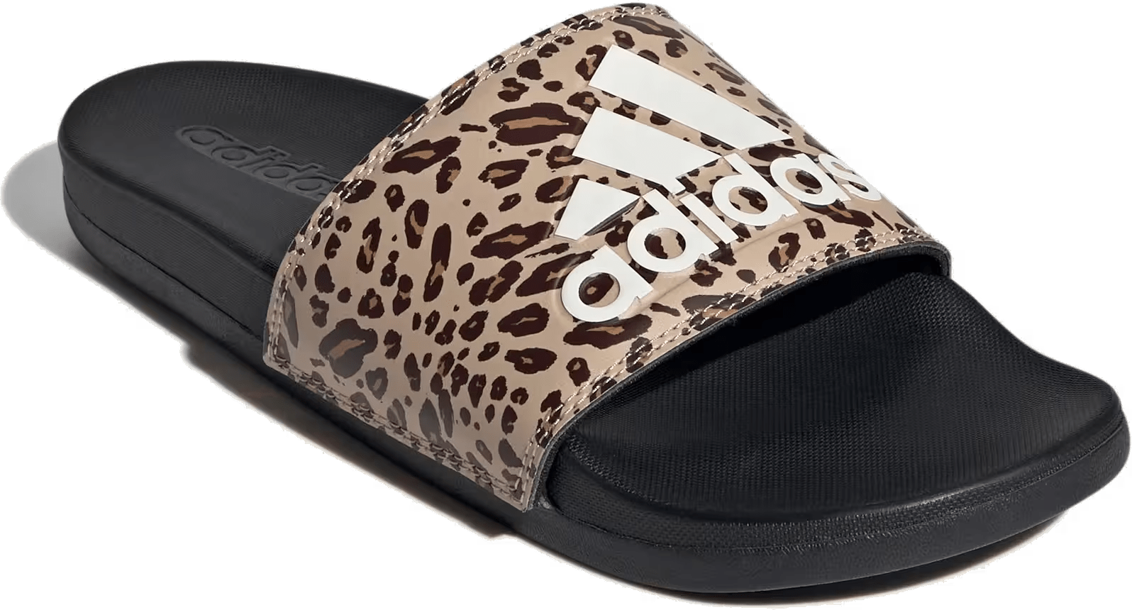 adidas Adilette Comfort Slides Core Black Off White Magic Beige (Women's)