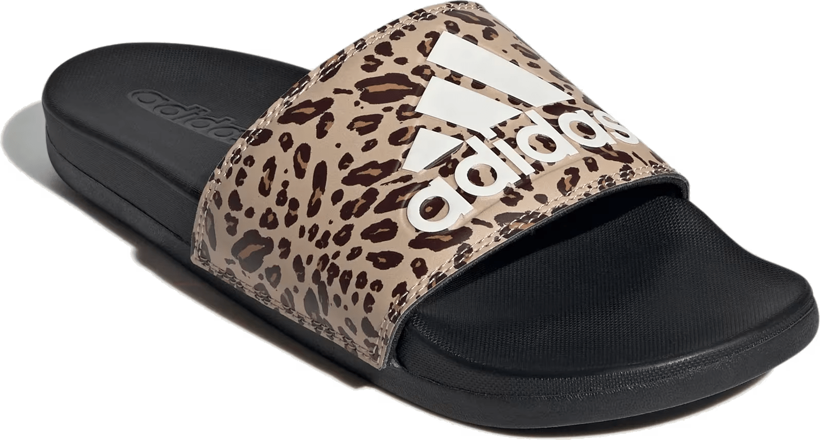 adidas Adilette Comfort Slides Core Black Off White Magic Beige (Women's)