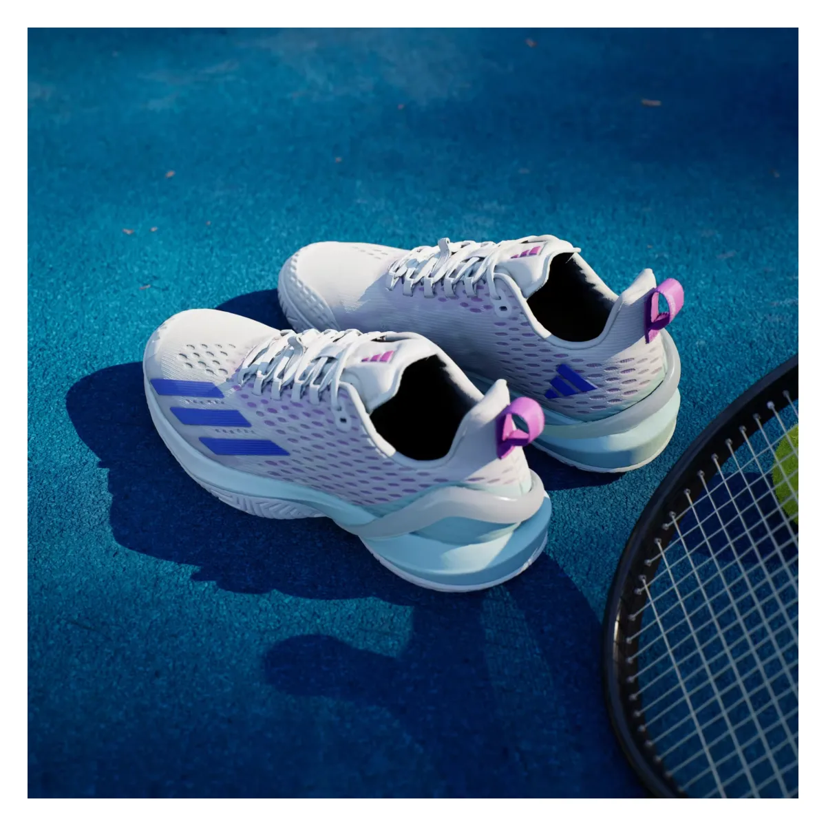 adidas Adizero Cybersonic Cloud White Cobalt Blue Semi Flash Aqua (Women's)