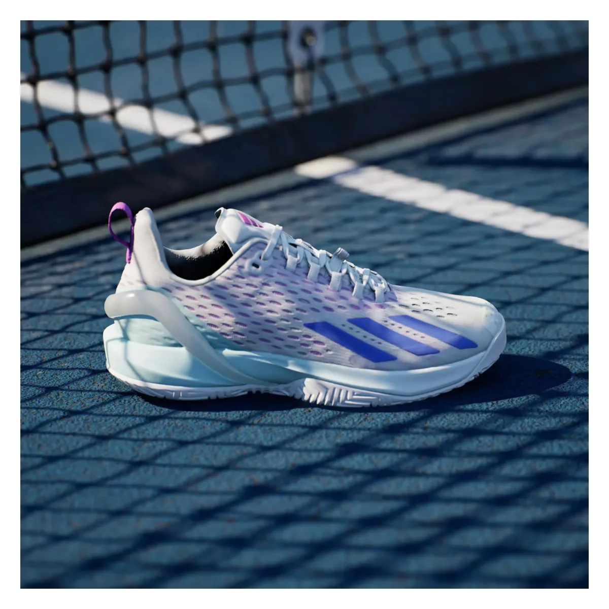 adidas Adizero Cybersonic Cloud White Cobalt Blue Semi Flash Aqua (Women's)