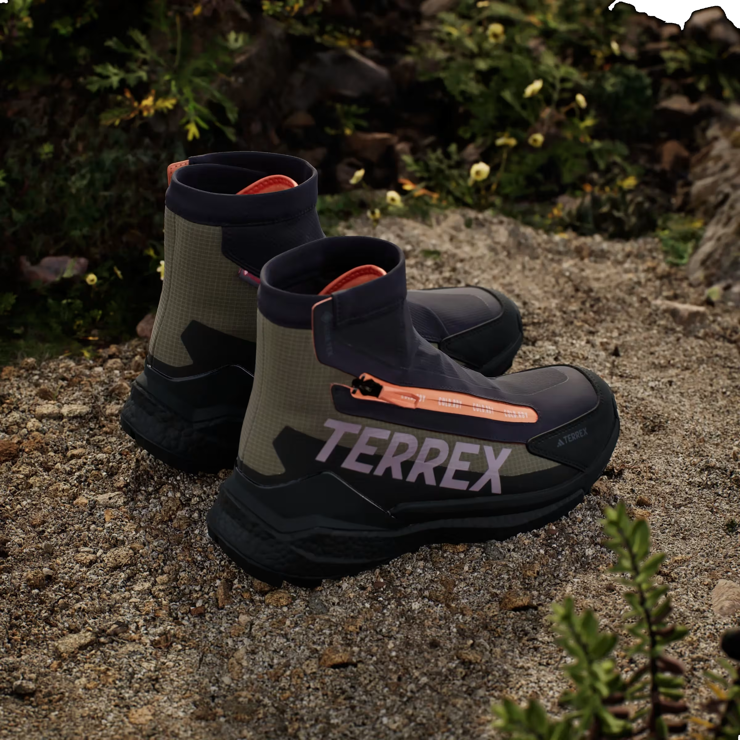 adidas Terrex Free Hiker 2 Cold.RDY Gore-Tex Black Olive Strata Amber (Women's)