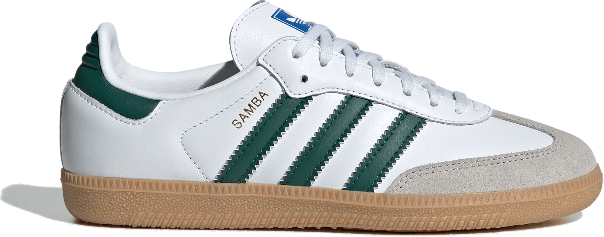 adidas Samba OG White Collegiate Green Gum (Kids)