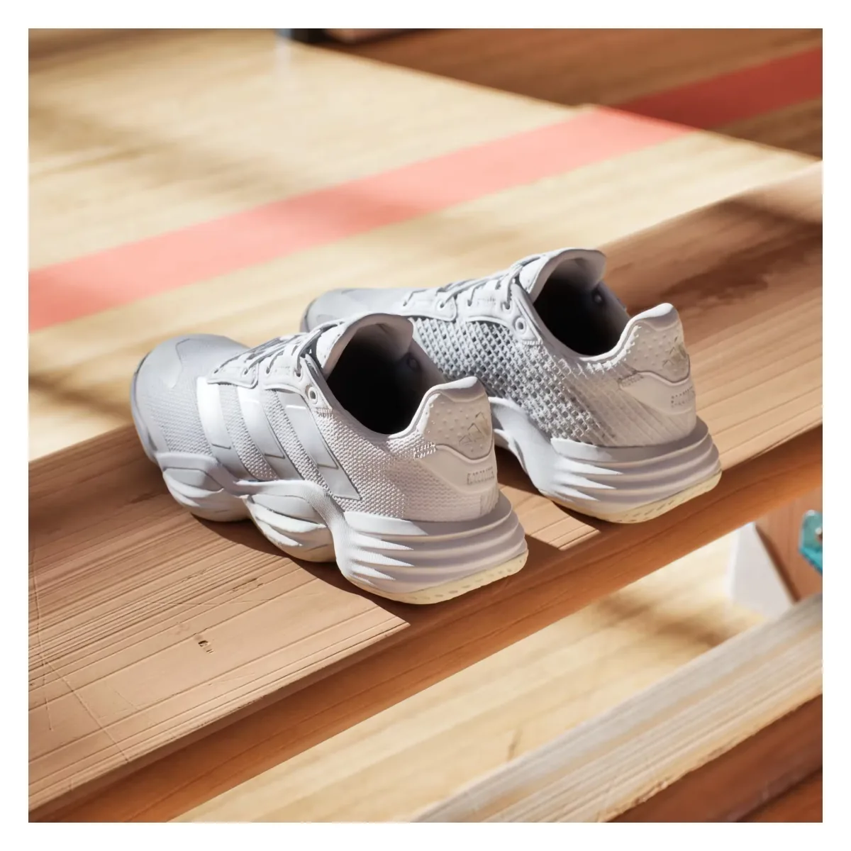 adidas Stabil 16 Indoor Cloud White Silver Metallic Grey One (Women's)