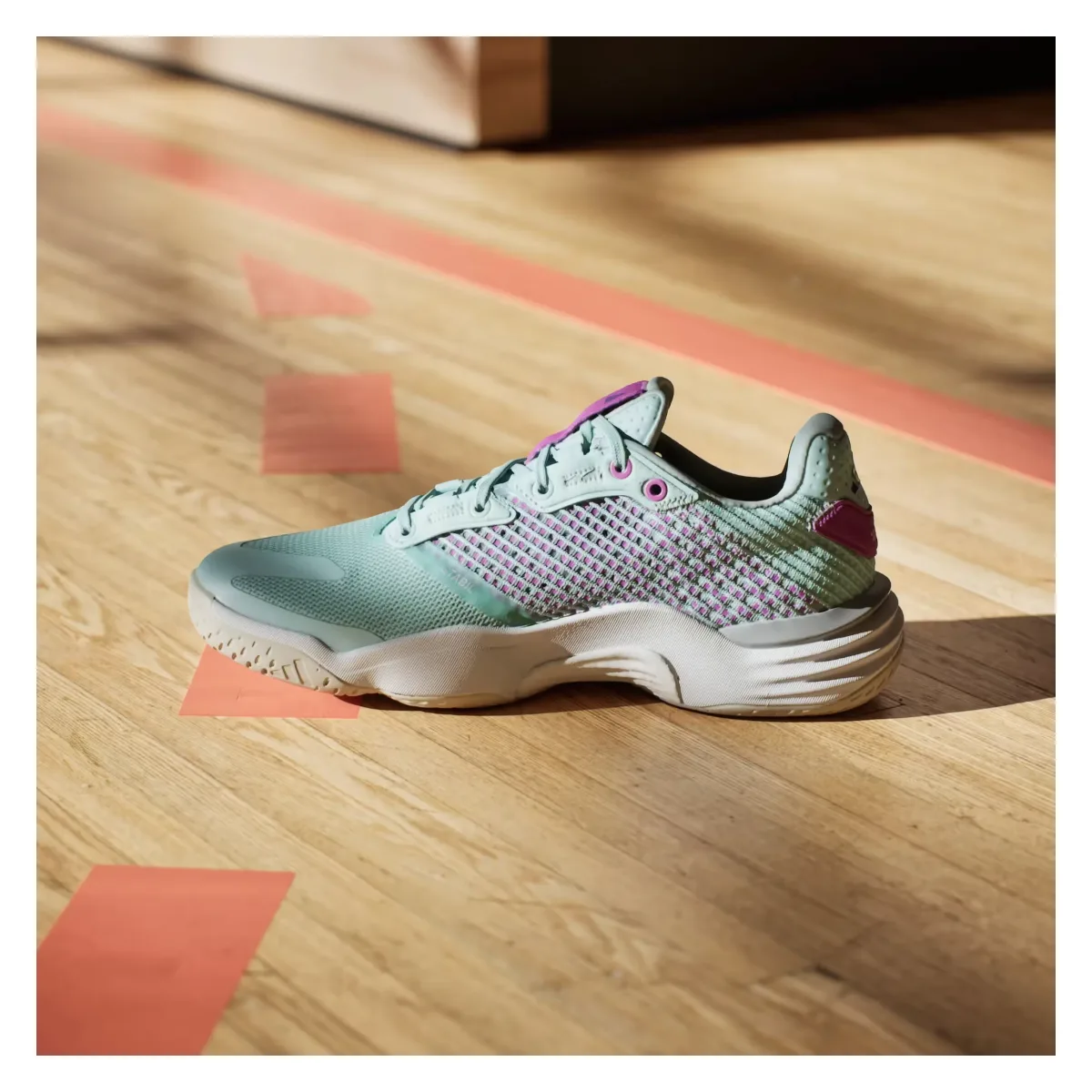 adidas Stabil 16 Indoor Semi Flash Aqua Cloud White Purple Burst (Women's)