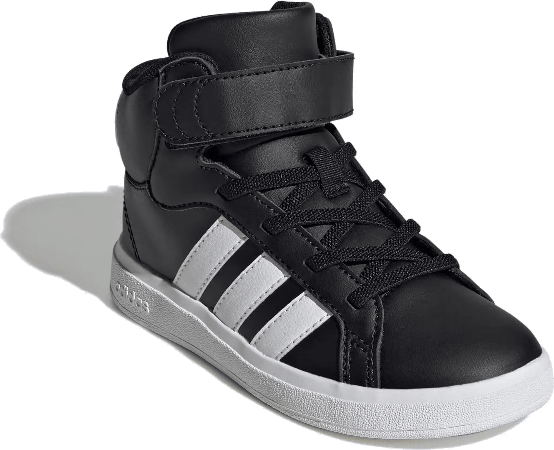 adidas Grand Court Mid Core Black Cloud White (GS)