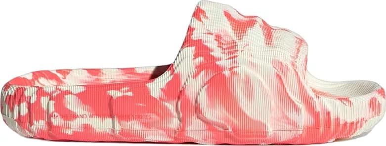 adidas Adilette 22 Slides Ivory Solar Red