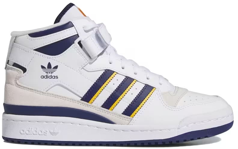 adidas Forum Mid White Dark Blue Crew Yellow (Women's)