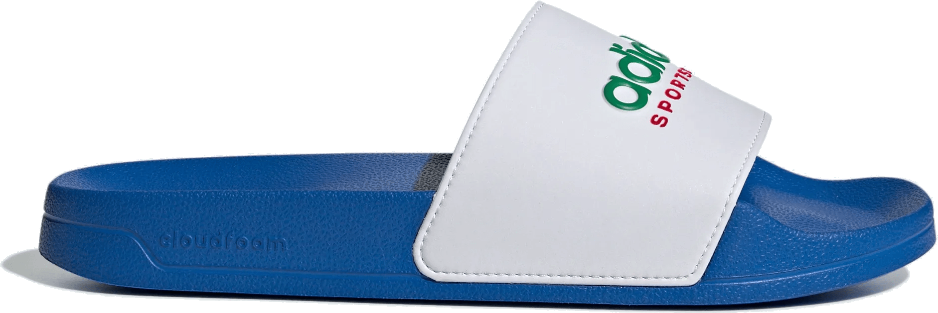 adidas Adilette Shower Slides Bright Royal Cloud White Team Green