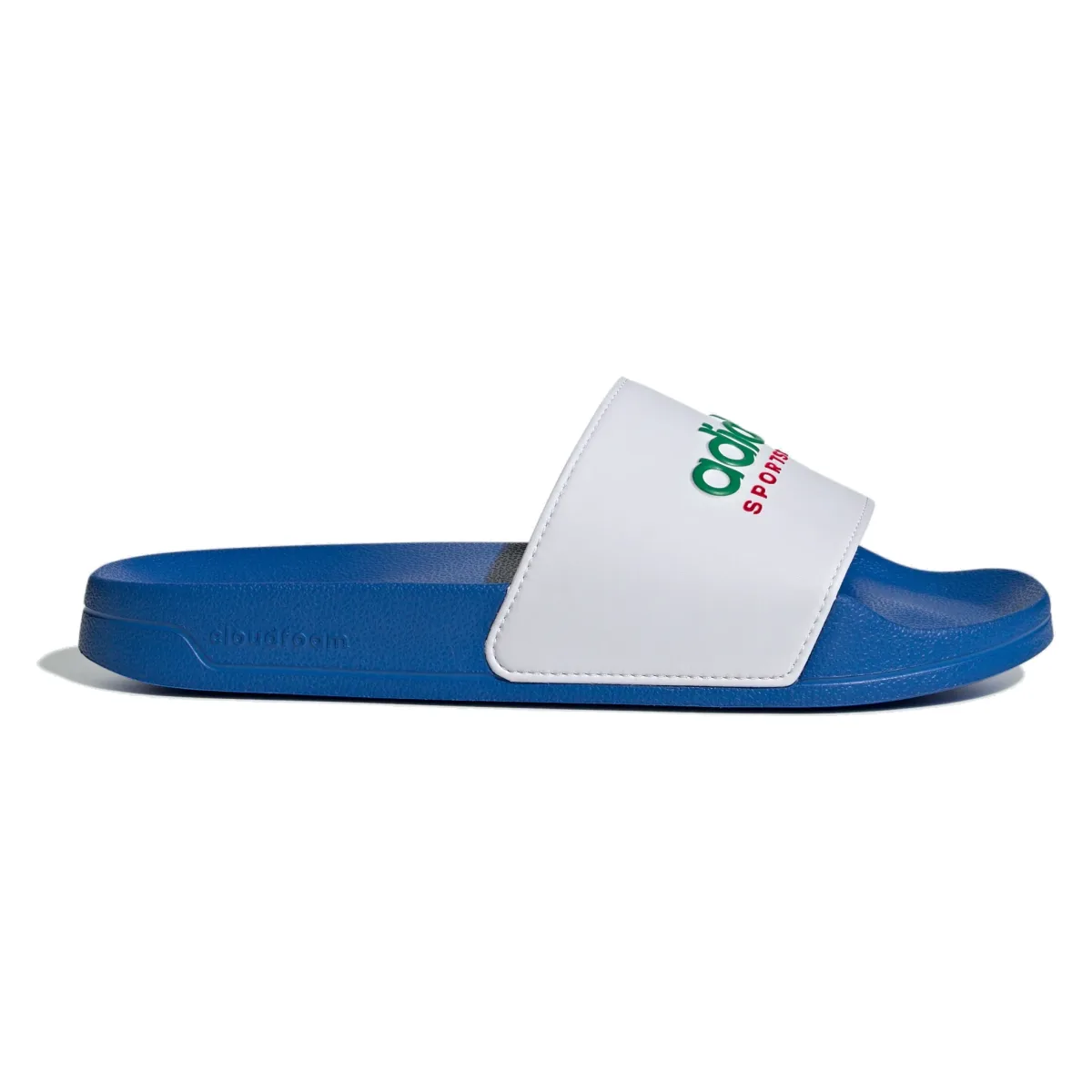 adidas Adilette Shower Slides Bright Royal Cloud White Team Green