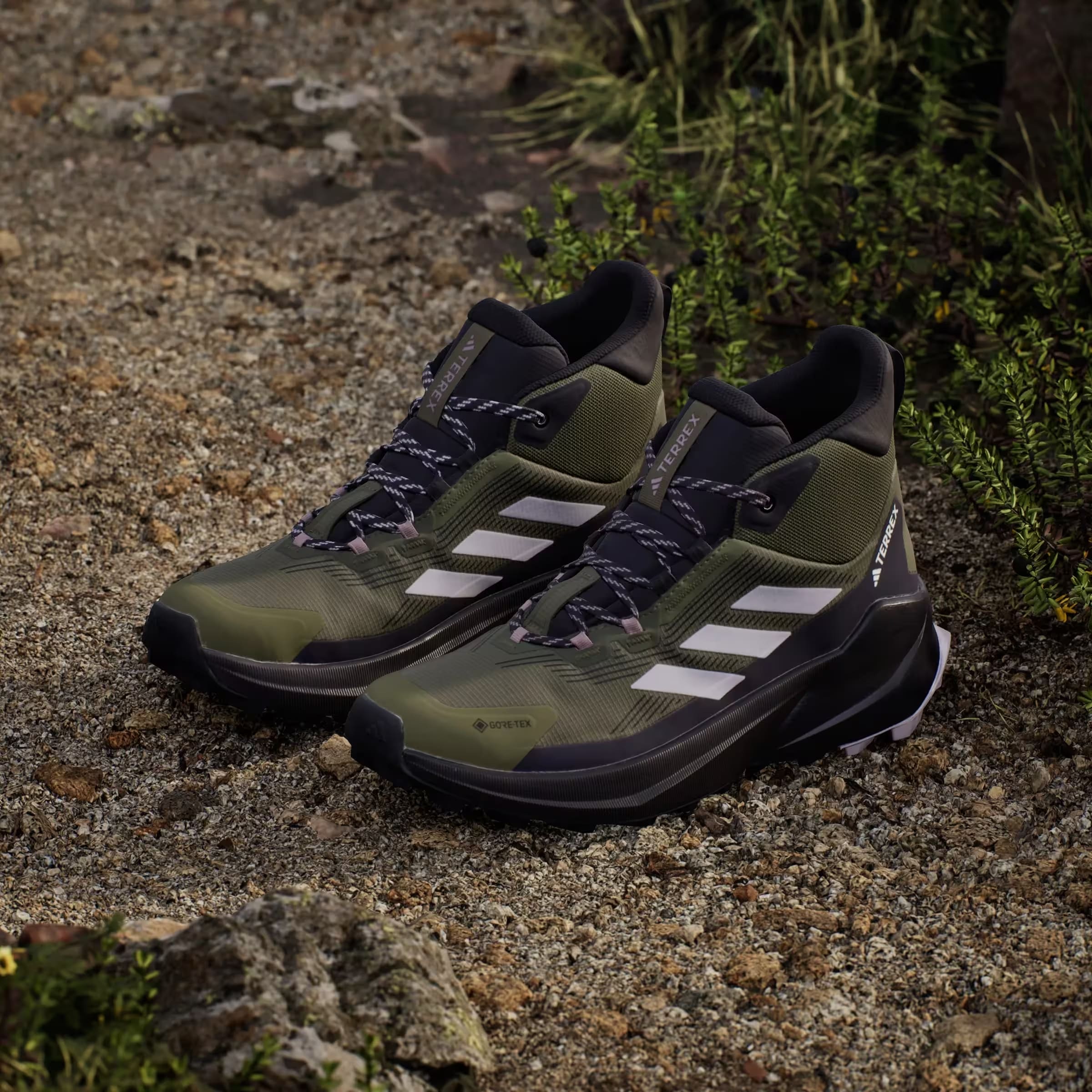 adidas Terrex Trailmaker 2.0 Gore-Tex Olive Strata Silver Dawn Aurora Black (Women's)