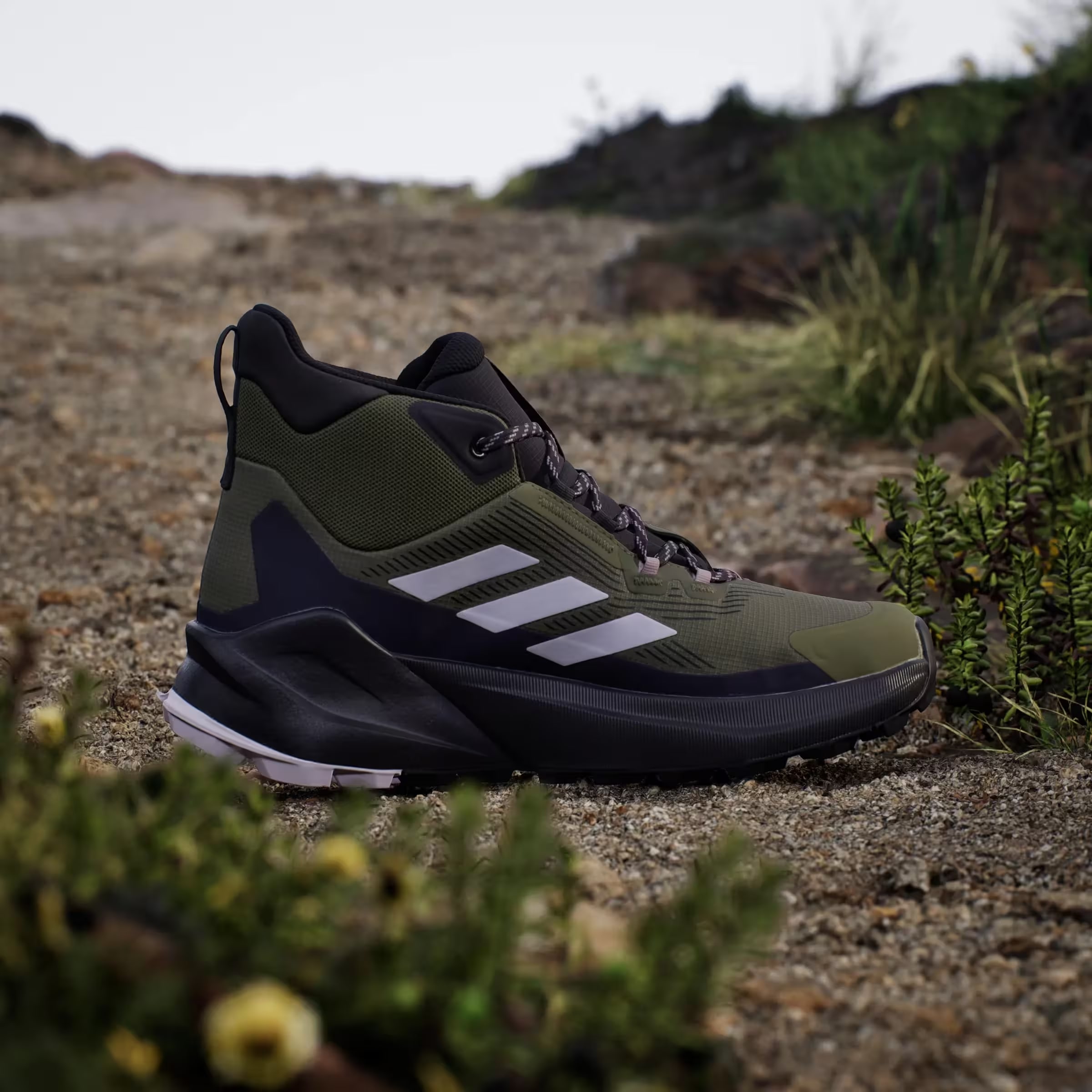 adidas Terrex Trailmaker 2.0 Gore-Tex Olive Strata Silver Dawn Aurora Black (Women's)