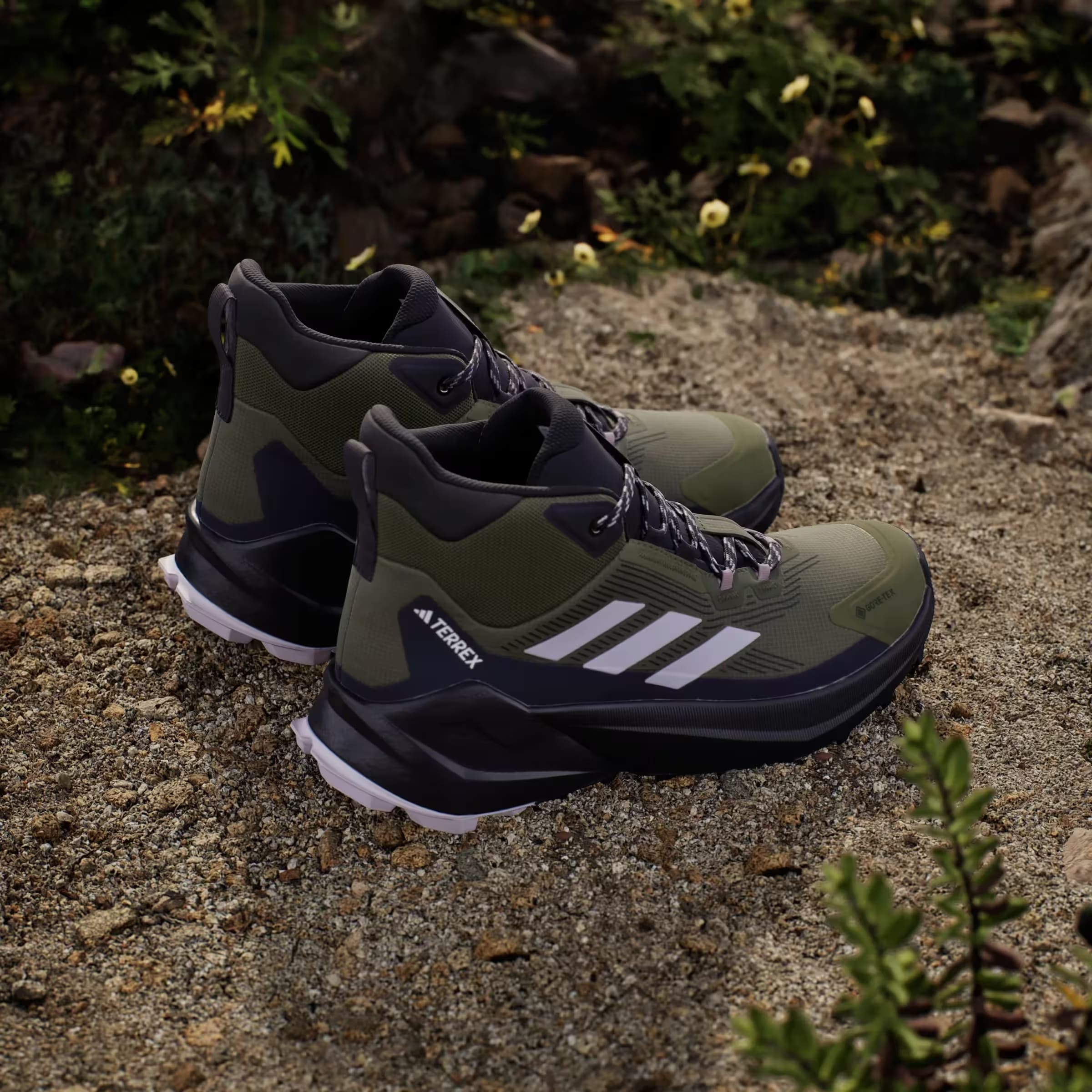 adidas Terrex Trailmaker 2.0 Gore-Tex Olive Strata Silver Dawn Aurora Black (Women's)