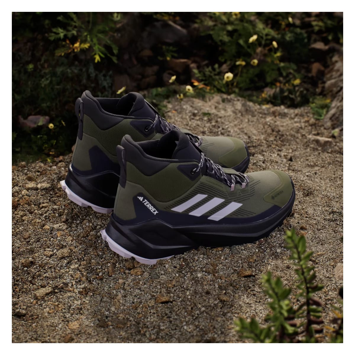 adidas Terrex Trailmaker 2.0 Gore-Tex Olive Strata Silver Dawn Aurora Black (Women's)