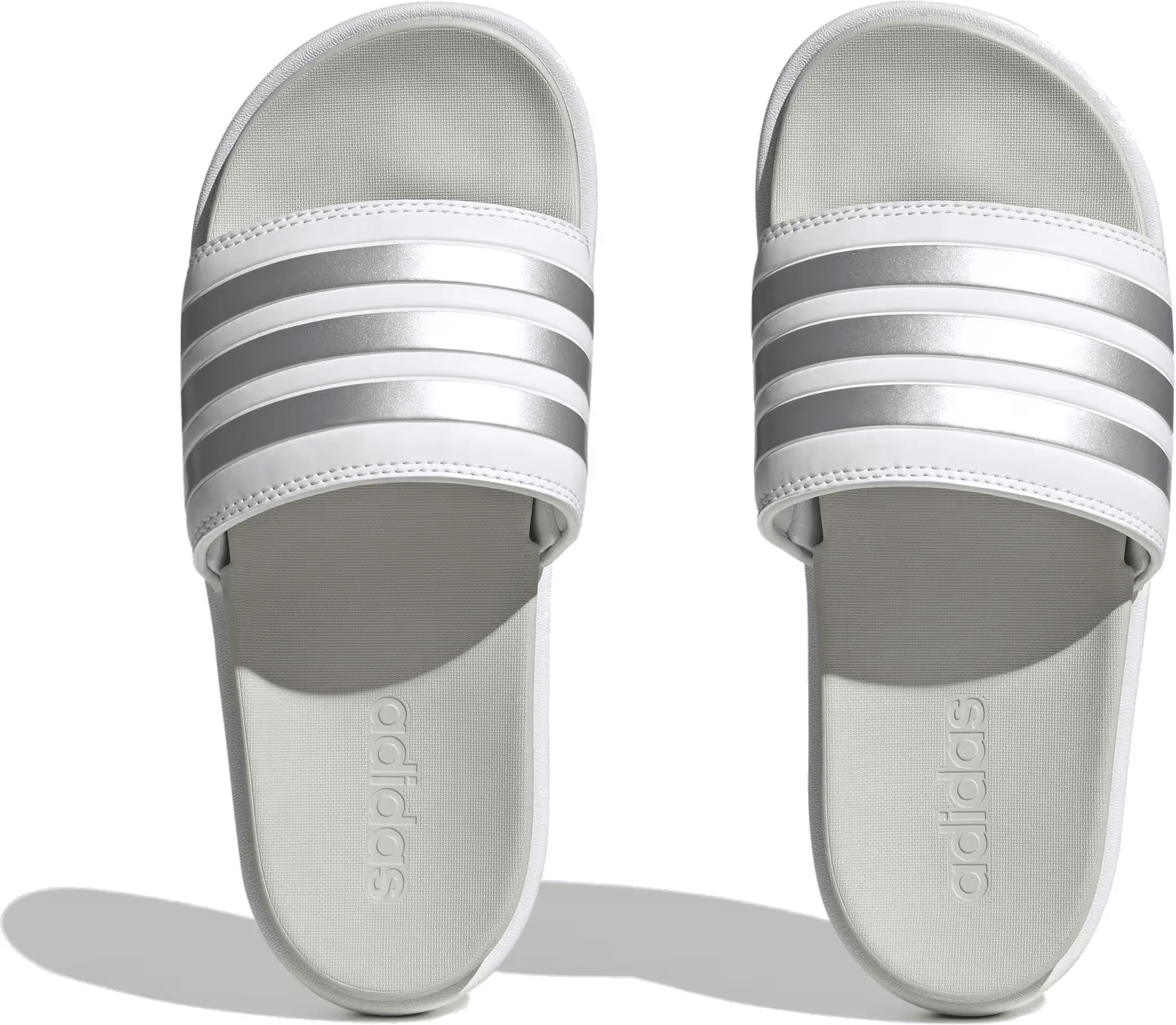 adidas Adilette Platform Slides Cloud White Zero Metalic Grey