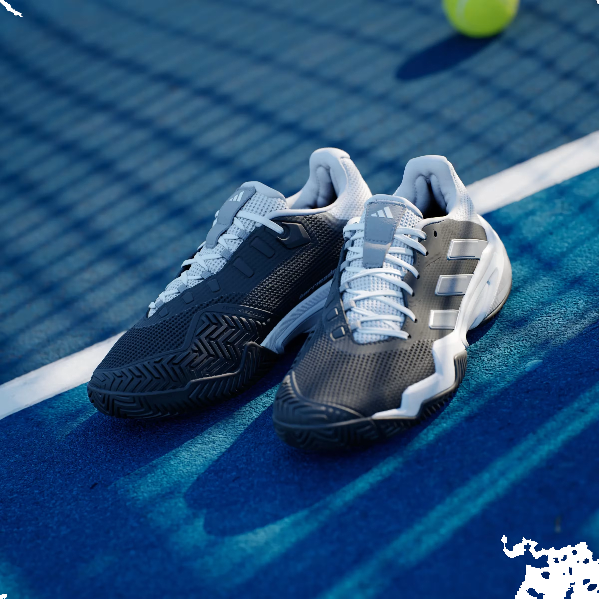 adidas Barricade 13 Core Black Cloud White Grey Three