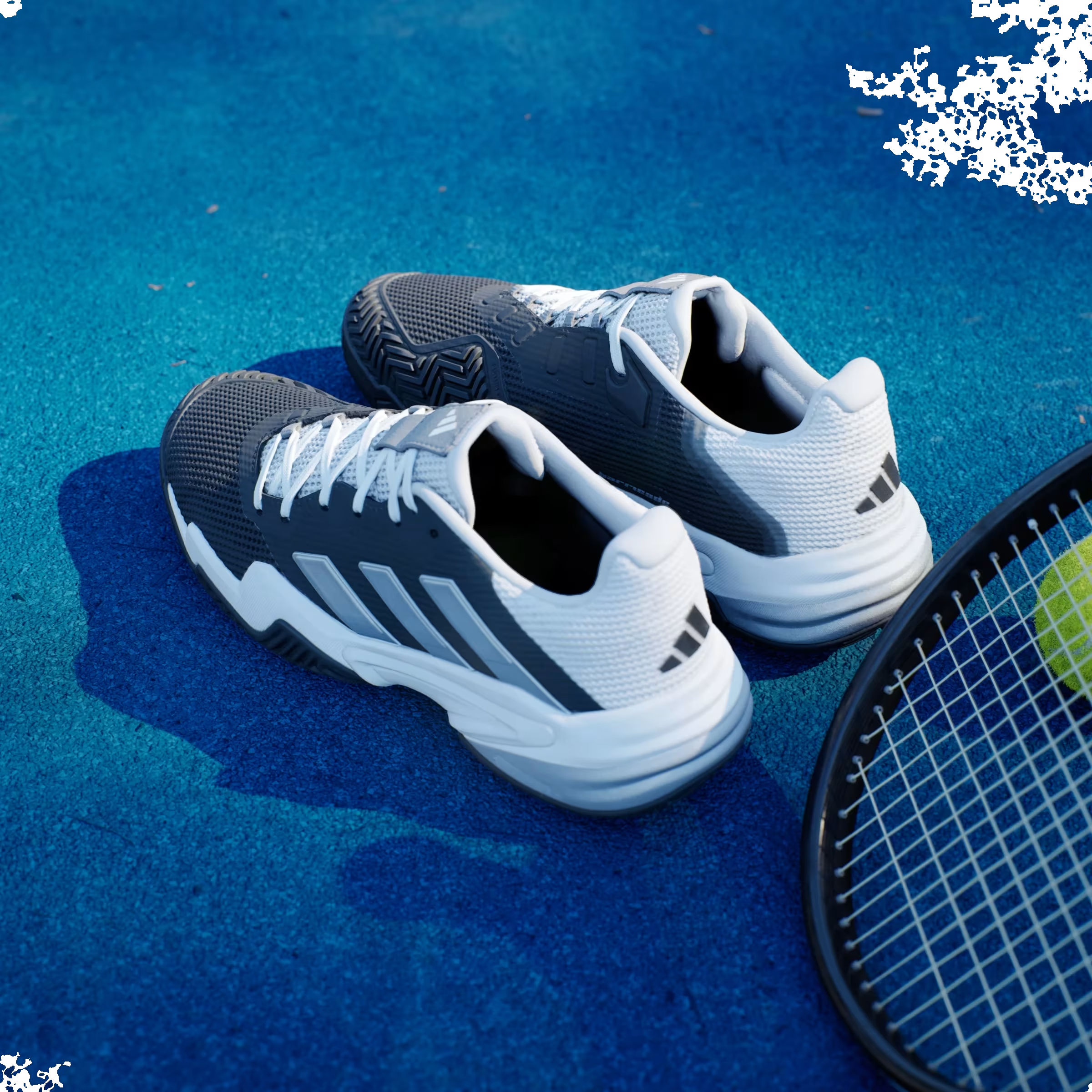 adidas Barricade 13 Core Black Cloud White Grey Three