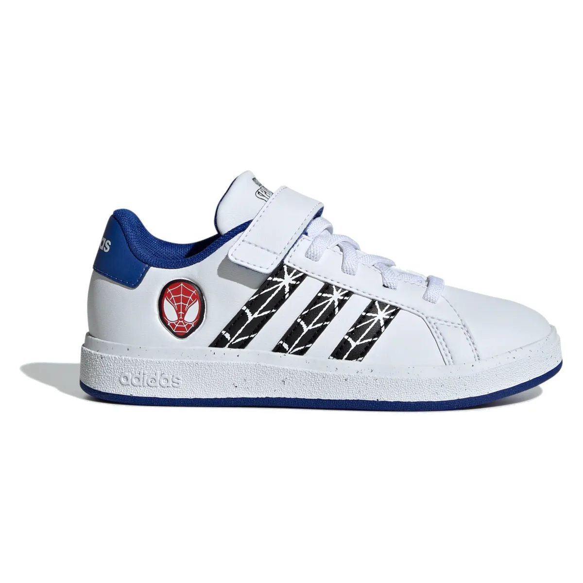 adidas Grand Court Strap Marvel Spider-Man Cloud White Core Black Royal Blue (GS)