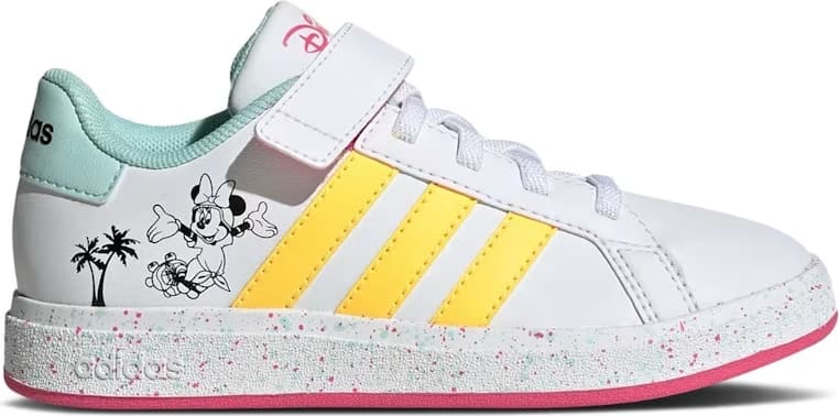 adidas Grand Court Strap Disney Cloud White Spark Pulse Magenta (GS)