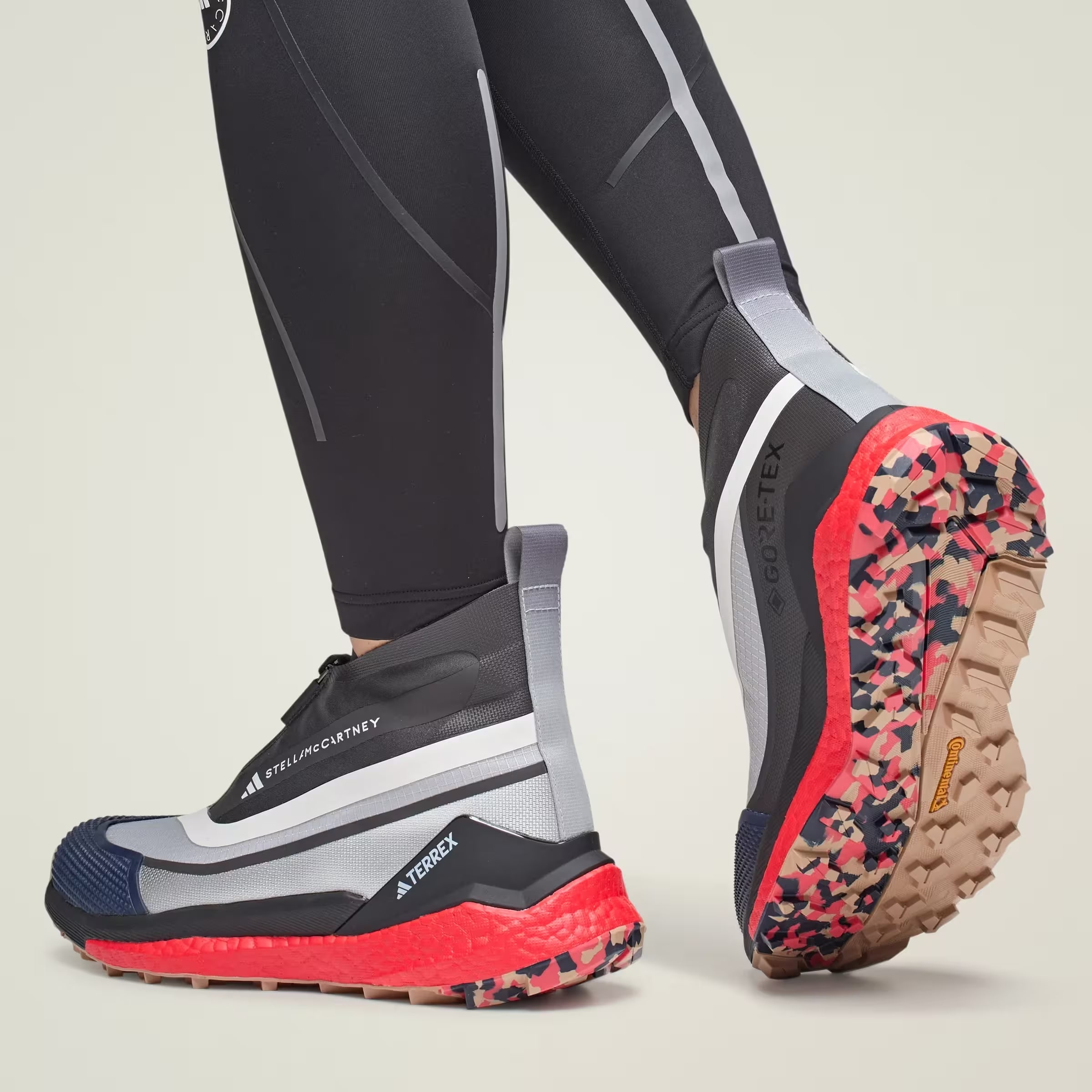 adidas Terrex Free Hiker Gore-Tex By Stella Mccartney Silver Metallic Cloud White Active Red