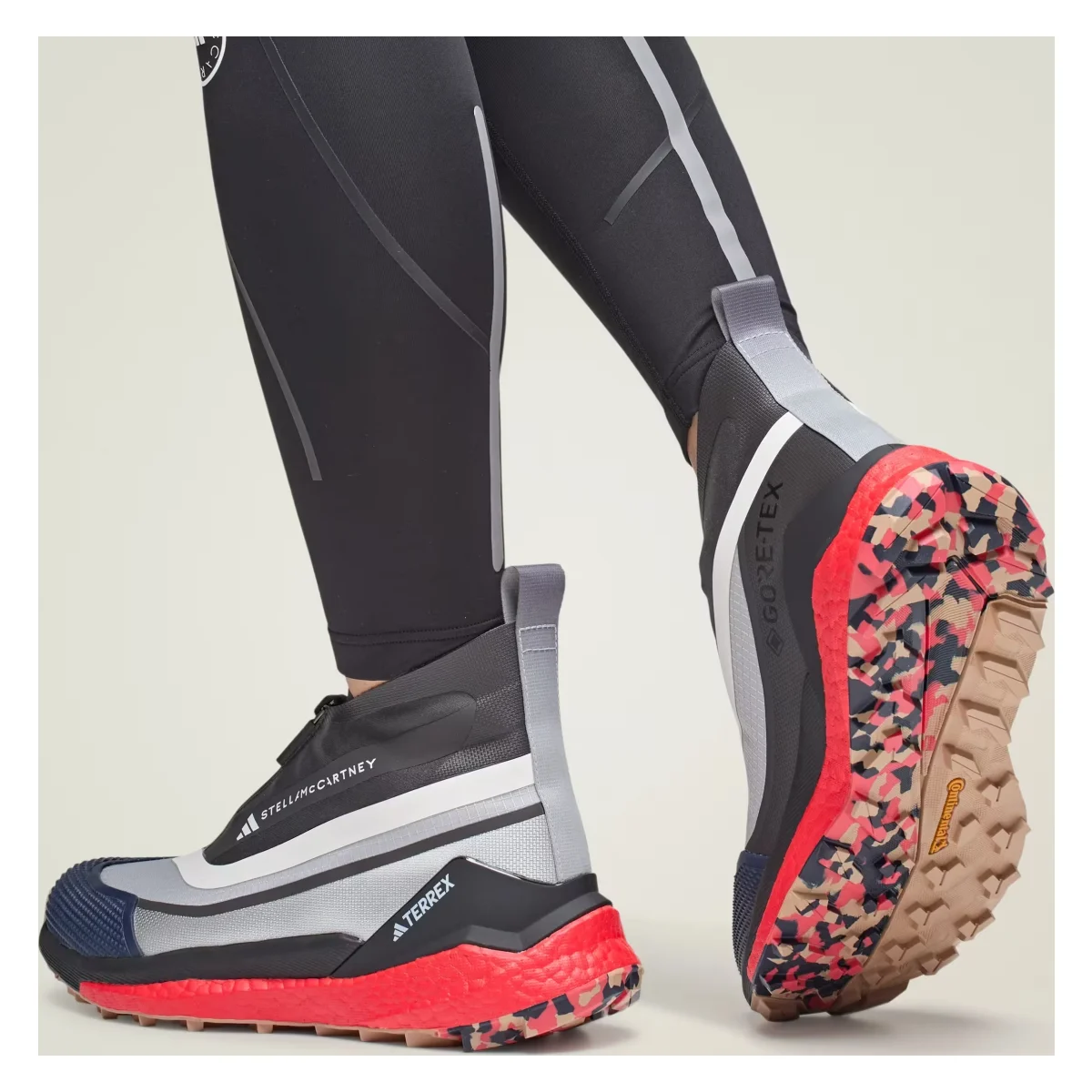 adidas Terrex Free Hiker Gore-Tex By Stella Mccartney Silver Metallic Cloud White Active Red