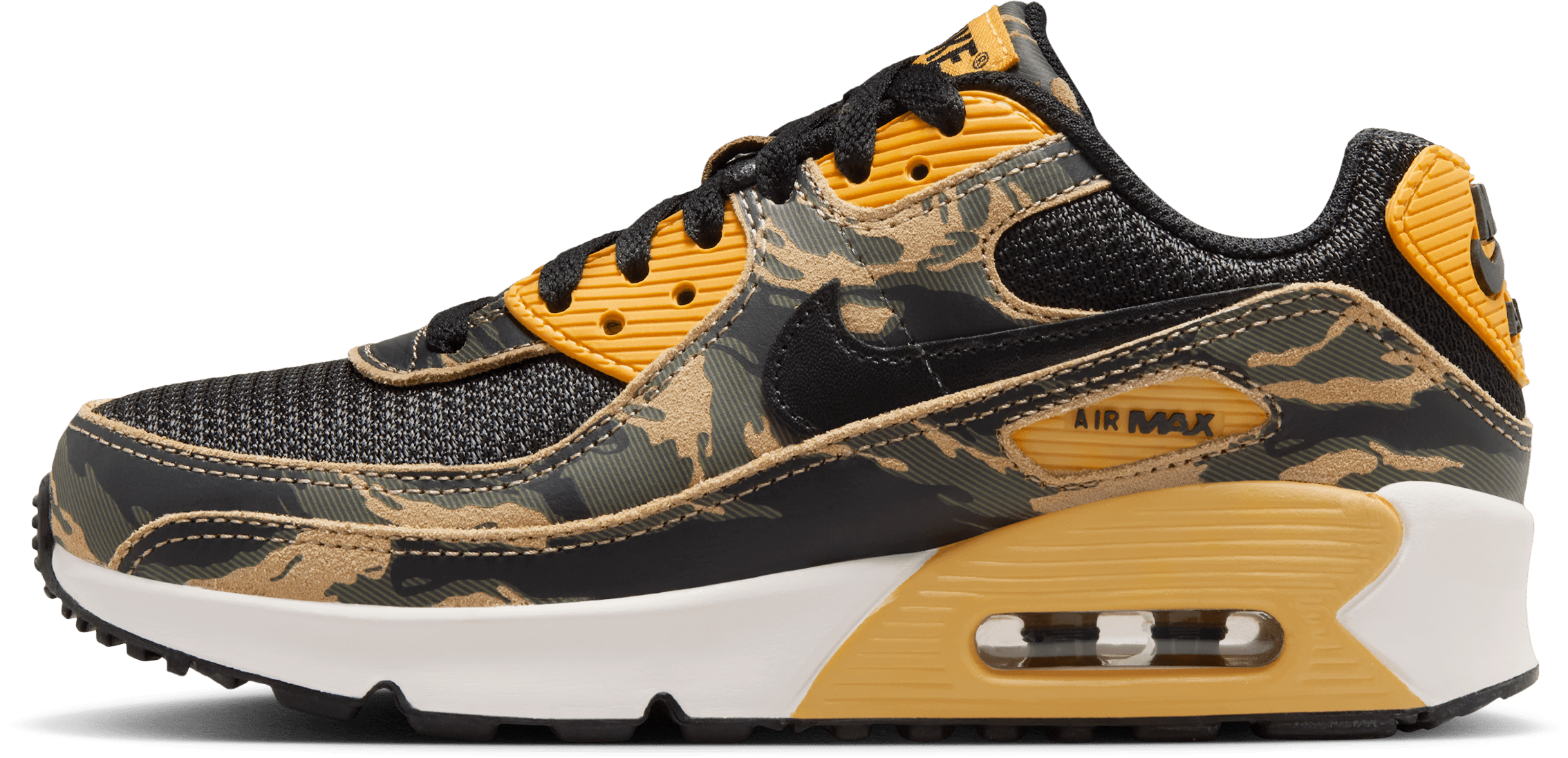 Nike Air Max 90 Camo Pack GS "University Gold"