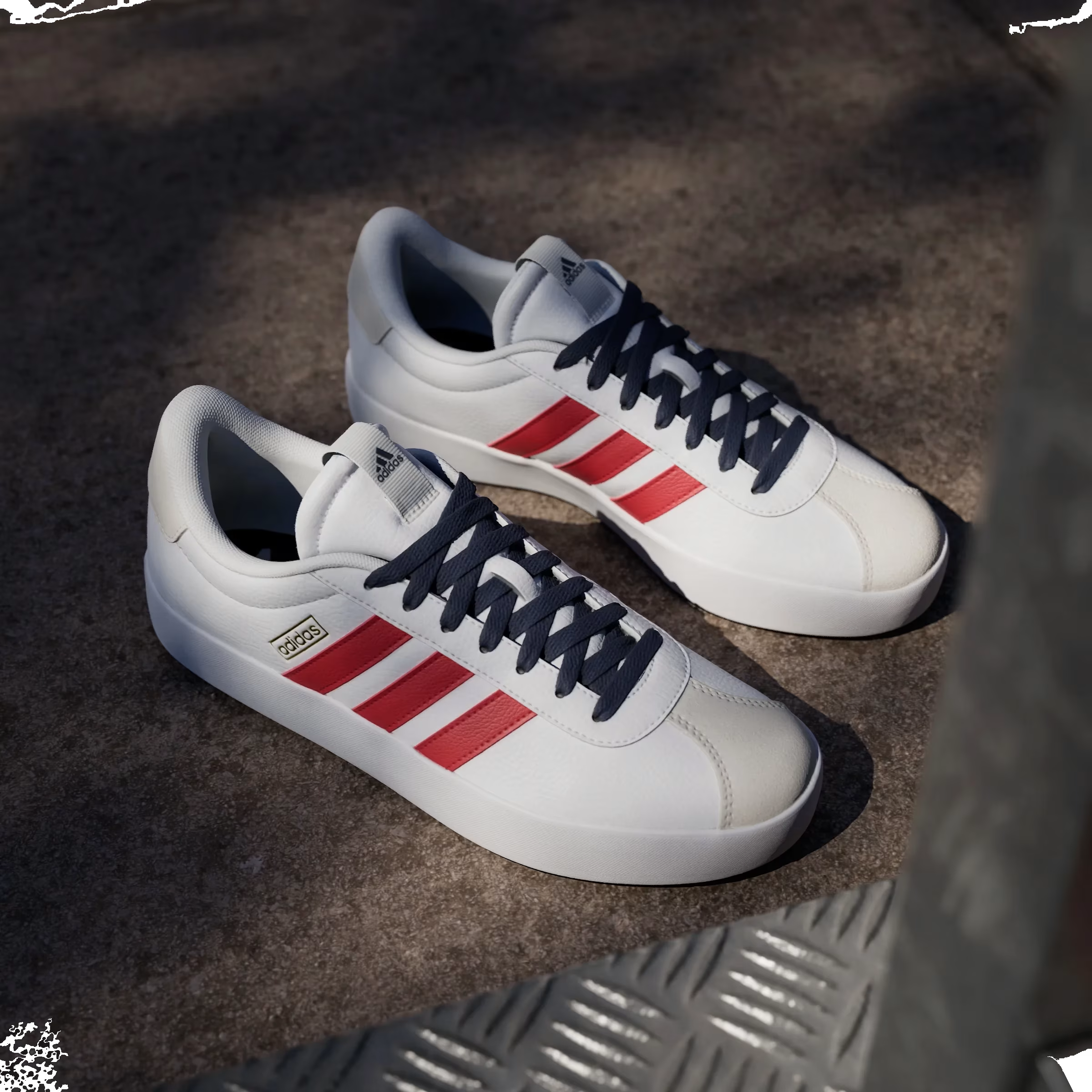 adidas Vl Court 3.0 Cloud White Better Scarlet Team Navy Blue