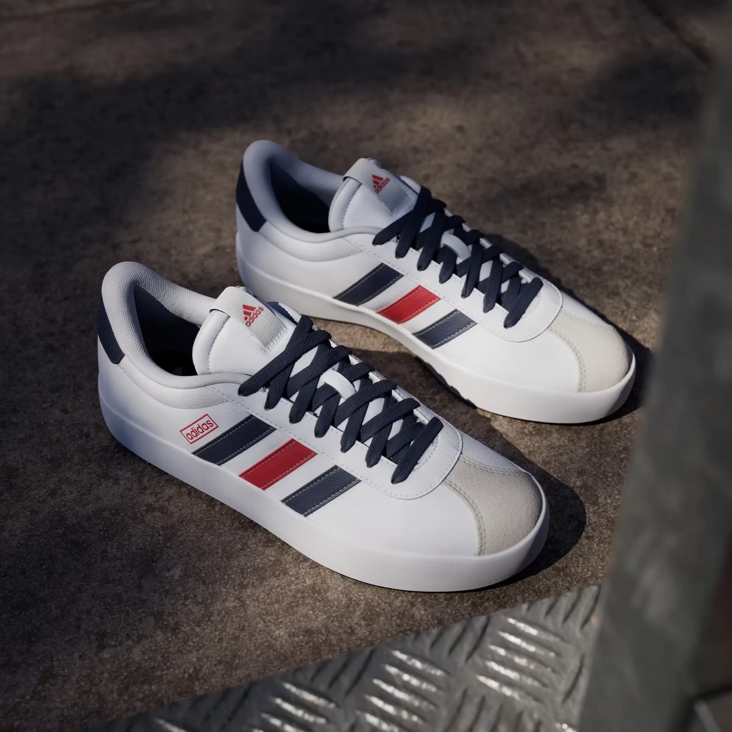 adidas Vl Court 3.0 Cloud White Team Navy Blue Better Scarlet