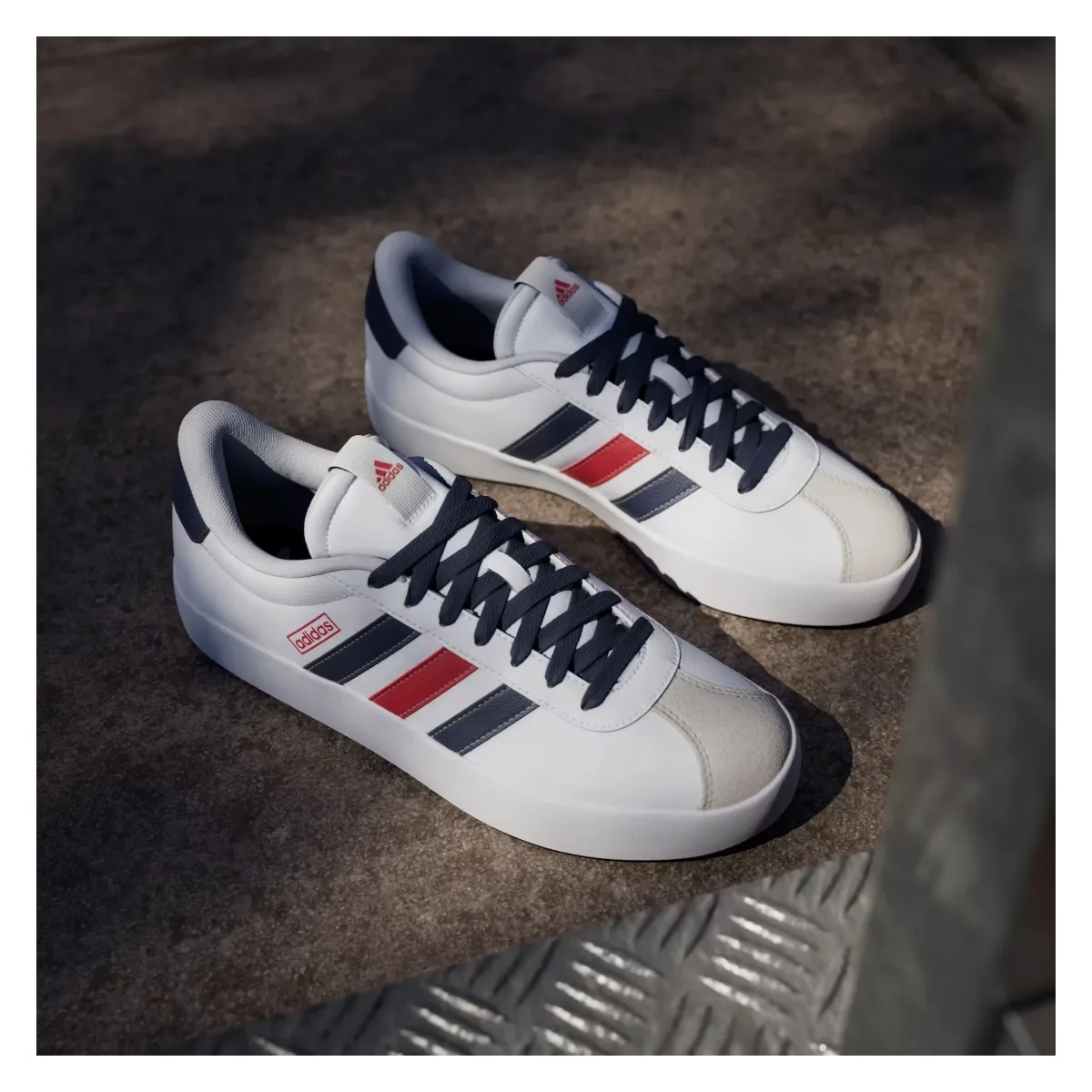 adidas Vl Court 3.0 Cloud White Team Navy Blue Better Scarlet