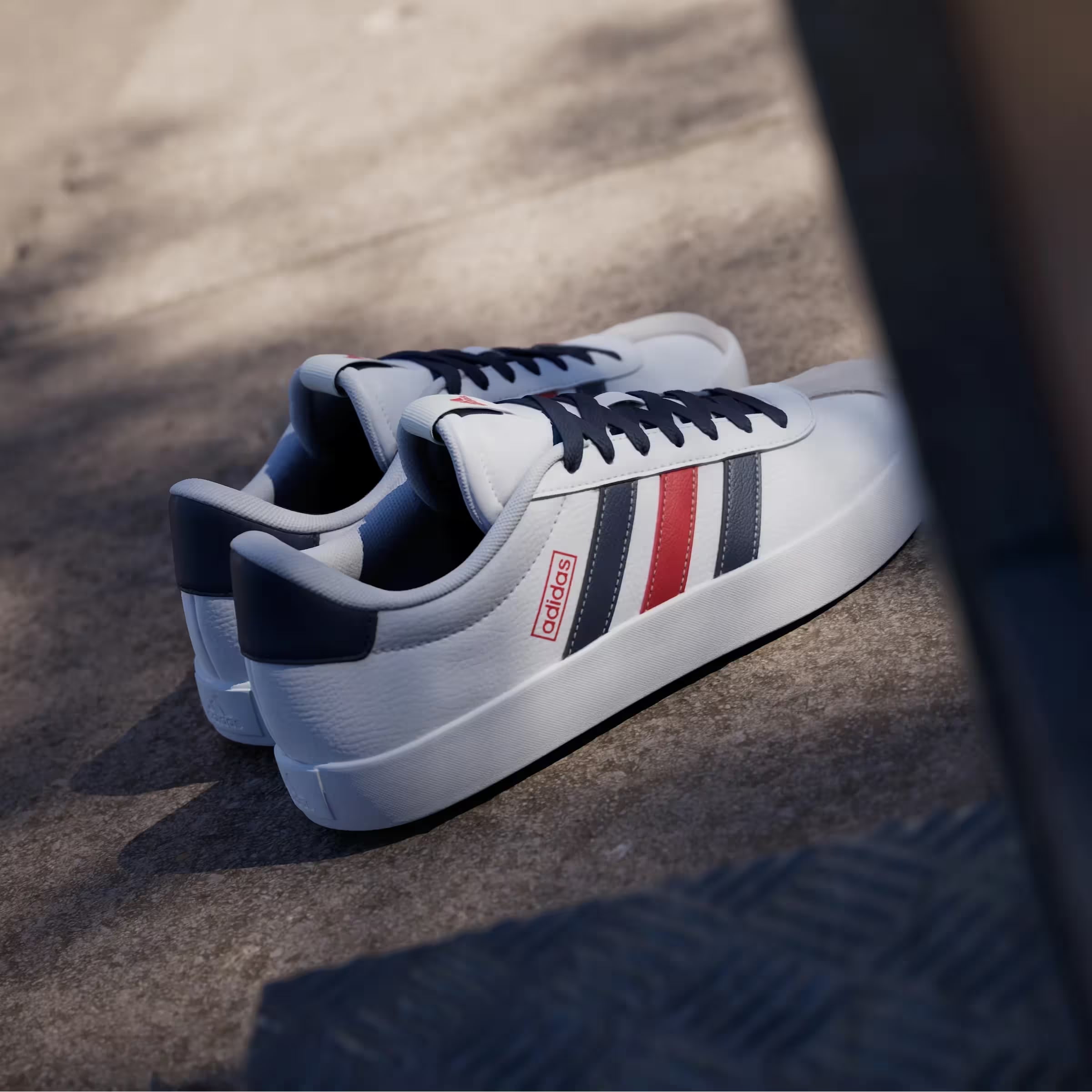 adidas Vl Court 3.0 Cloud White Team Navy Blue Better Scarlet